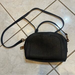 Marc Jacobs Playback Zip Camera Bag Small Crossbody Black Crossgrain Saffiano